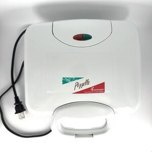 Toastmaster Pizzelle & Cookie Maker White Model 208 - Tested & Works - Clean!